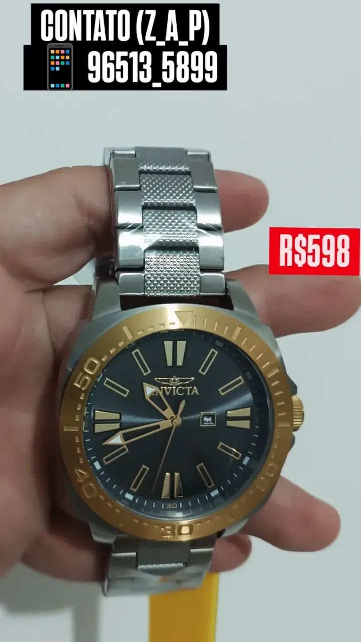 Relógio INVICTA SpeedWay Original Misto Com Dourado ENTREGAMOS