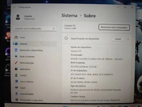 Dell Inspiron 5480 - Intel Core I5, 32gb - Geforce Nvidia - Foto 5
