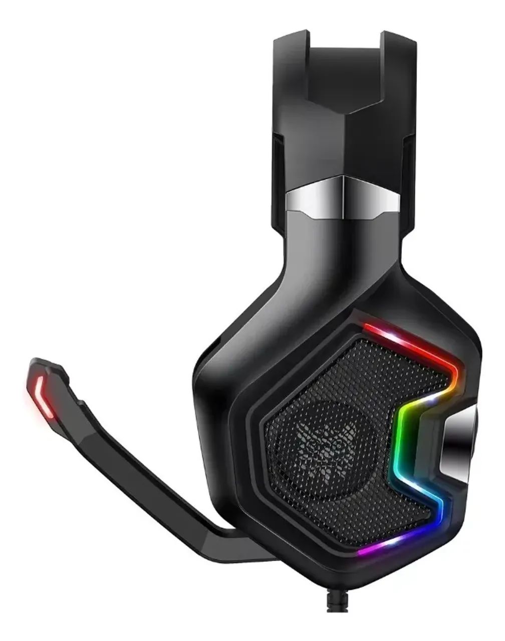 Fone De Ouvido Headset Gamer 7.1 Usb P2 Led Rgb Microfone - Foto 3