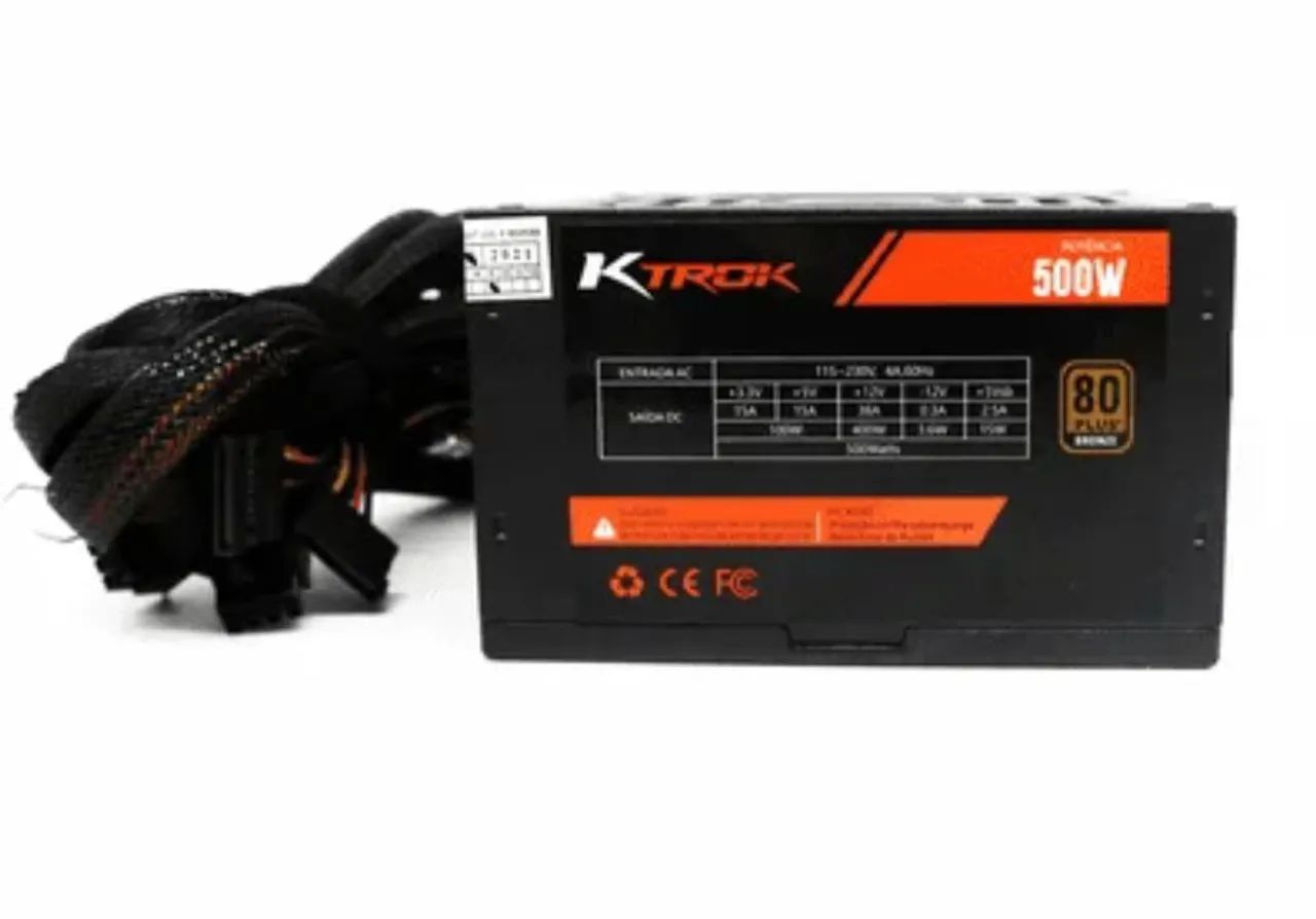 Fonte Ktrok 500W 80 Plus Bronze
