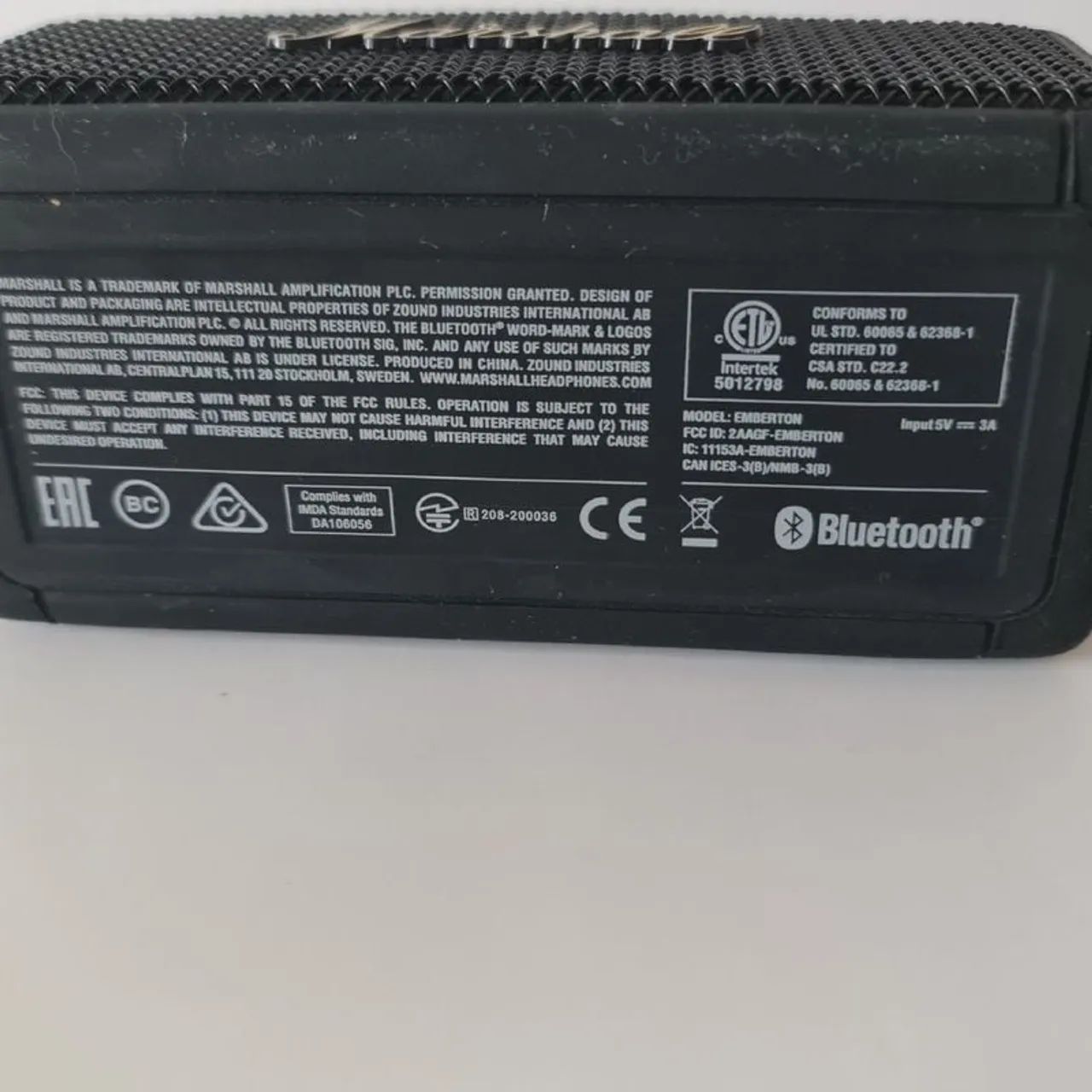 Caixa de Som Bluetooth Marshall Emberton - usado