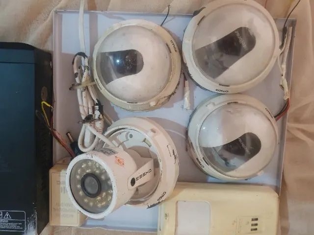 Kit de câmeras com notorna,  com sensor de movimento, para CFTV, com dvr mais central. - Foto 4