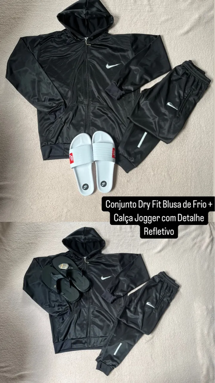 Conjunto Dry Fit Nike com Detalhe Refletivo