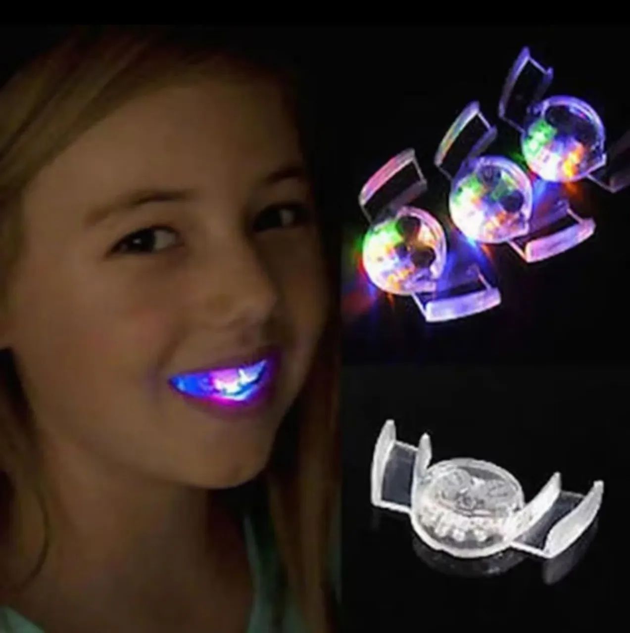 Luzes led colorida para os dentes 