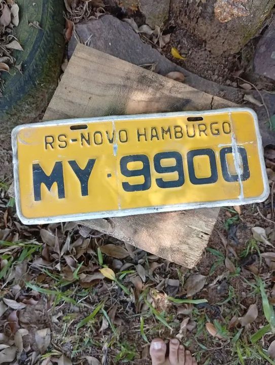 Placa de carro antiga RS-Novo Hamburgo