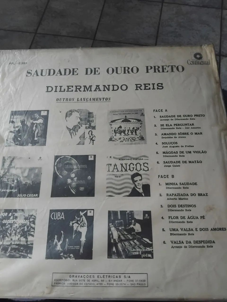 Disco de Vinil - Saudade de Ouro Preto - Dilermando Reis - Foto 2