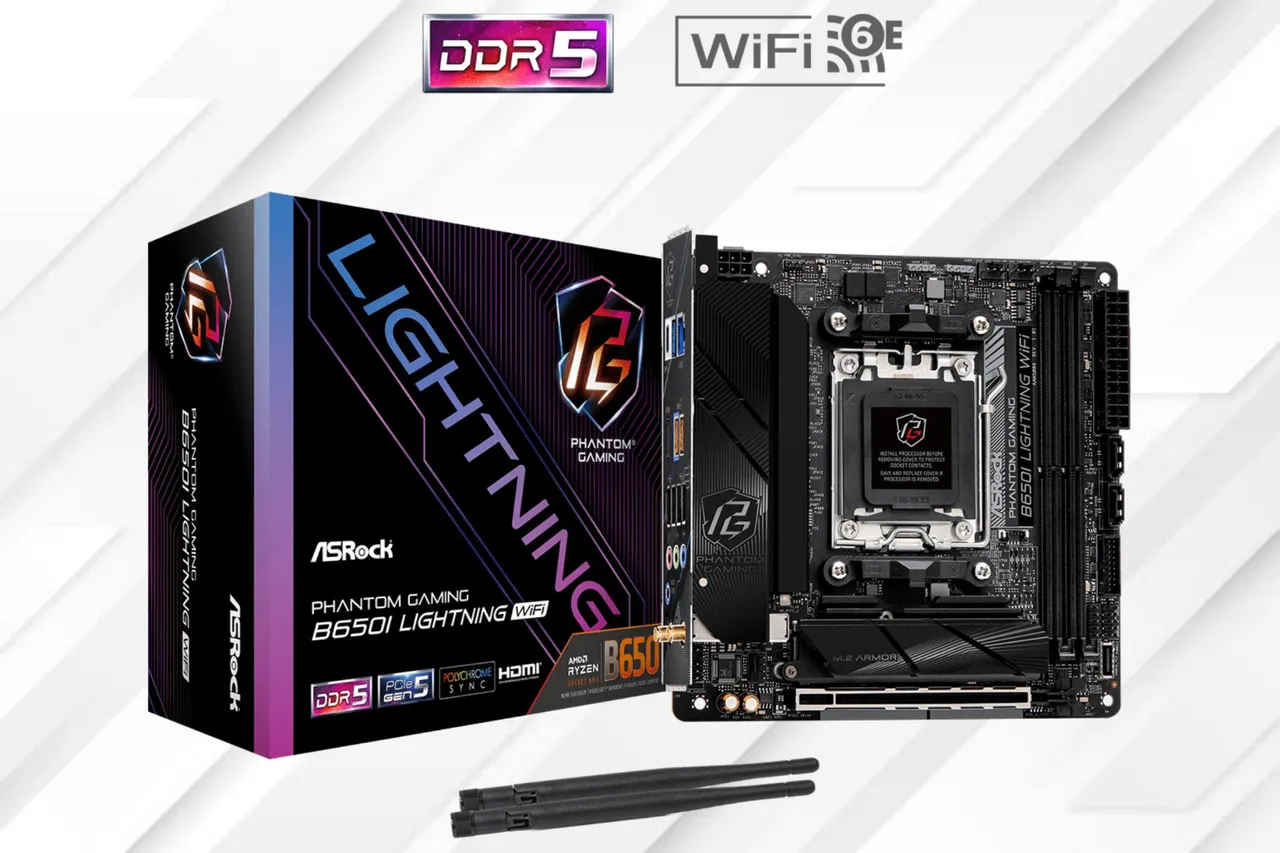 Placa-Mãe ITX ASRock B650I Lightning WiFi DDR5 Wi-Fi