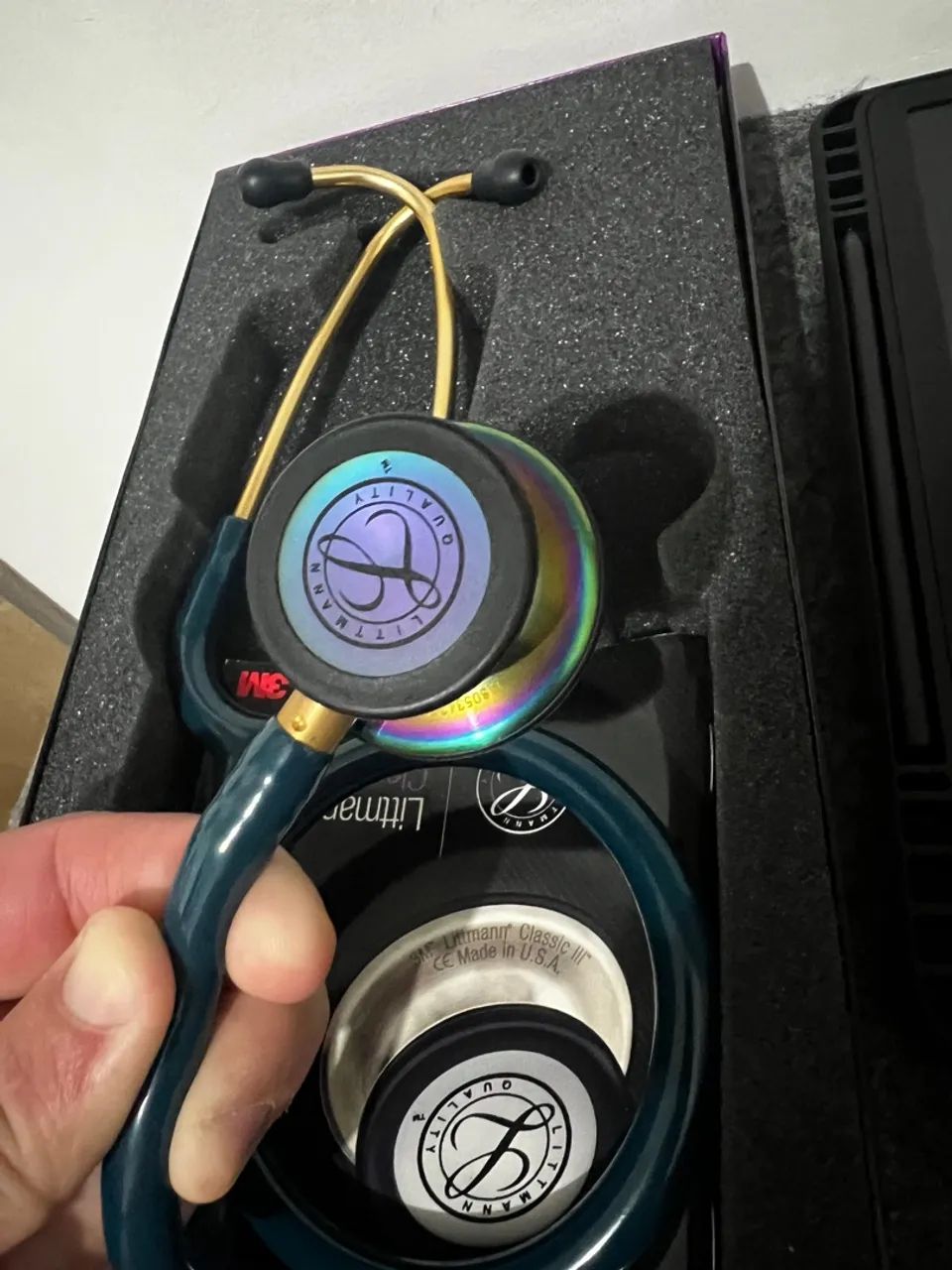 Estetoscópio Littmann Classic III Verde - Foto 2