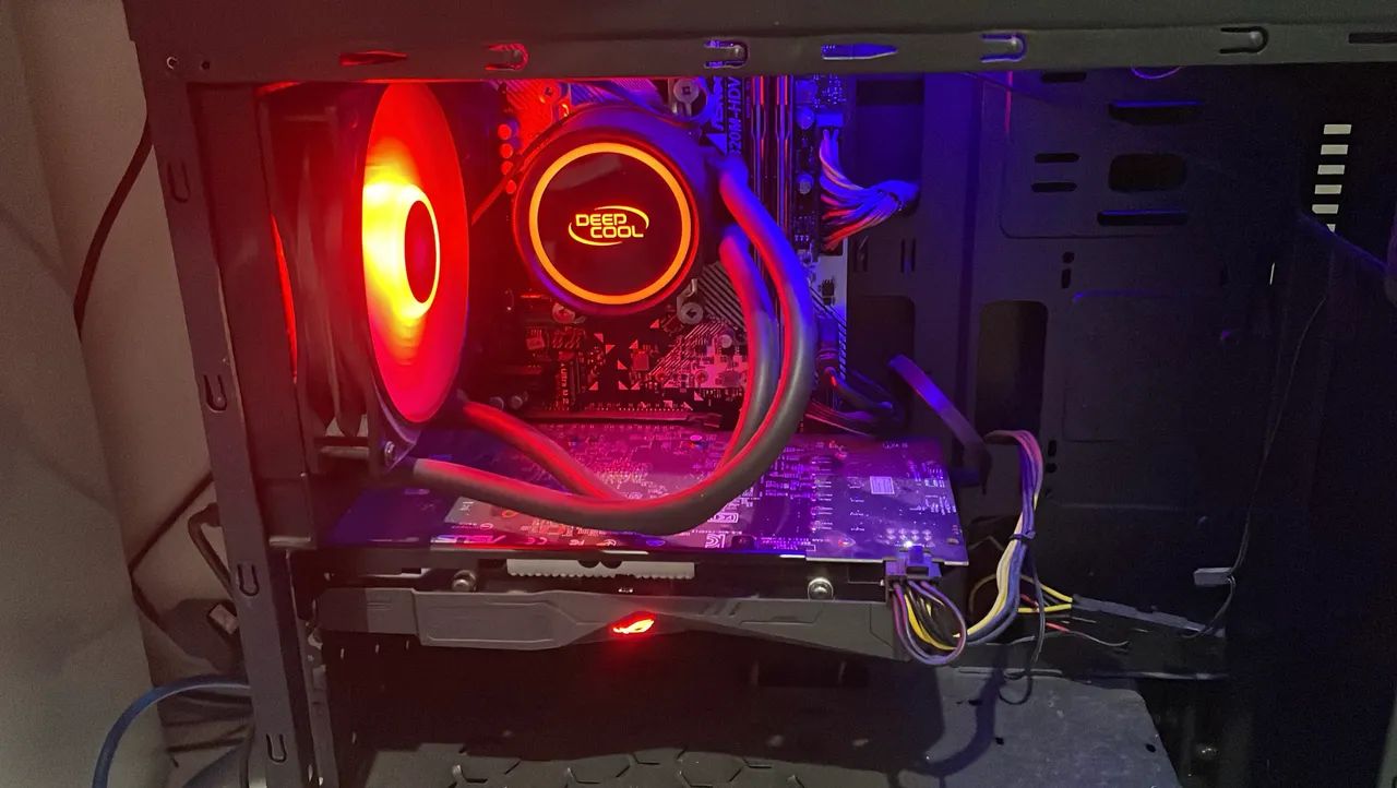 PC Gamer + Monitor AMD Ryzen 5 1600 16GB SSD Placa de Vídeo Radeon RX 570 8GB - Foto 3