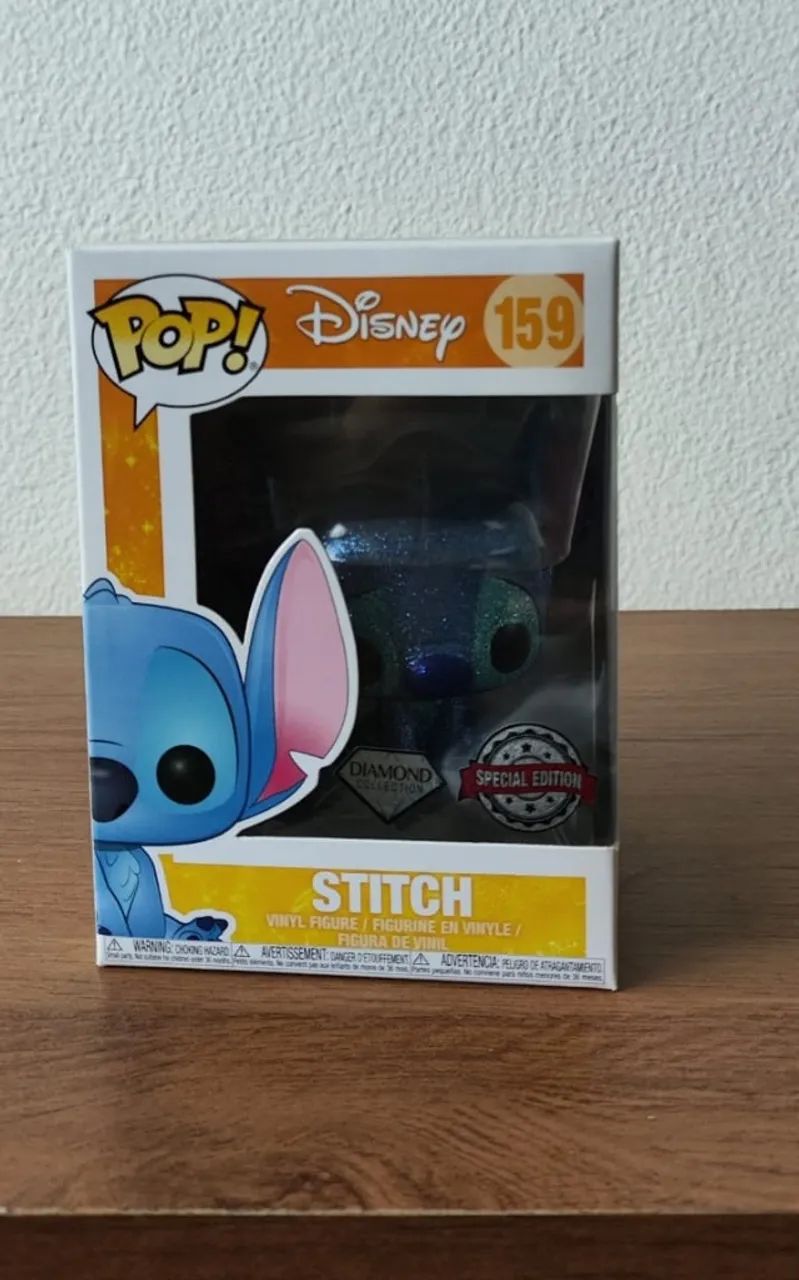Funko Pop Stitch 159 Edição Especial Diamante Glitter