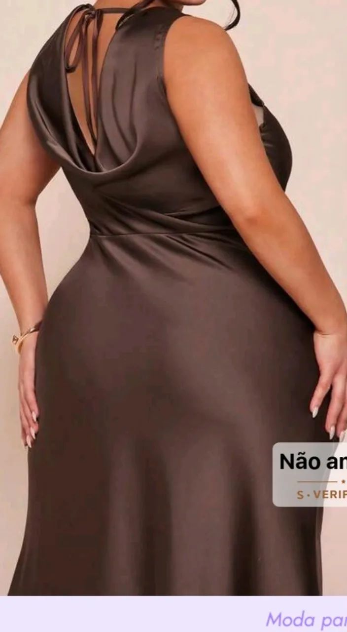 Vestido elegante de cetim nunca usado. - Foto 3
