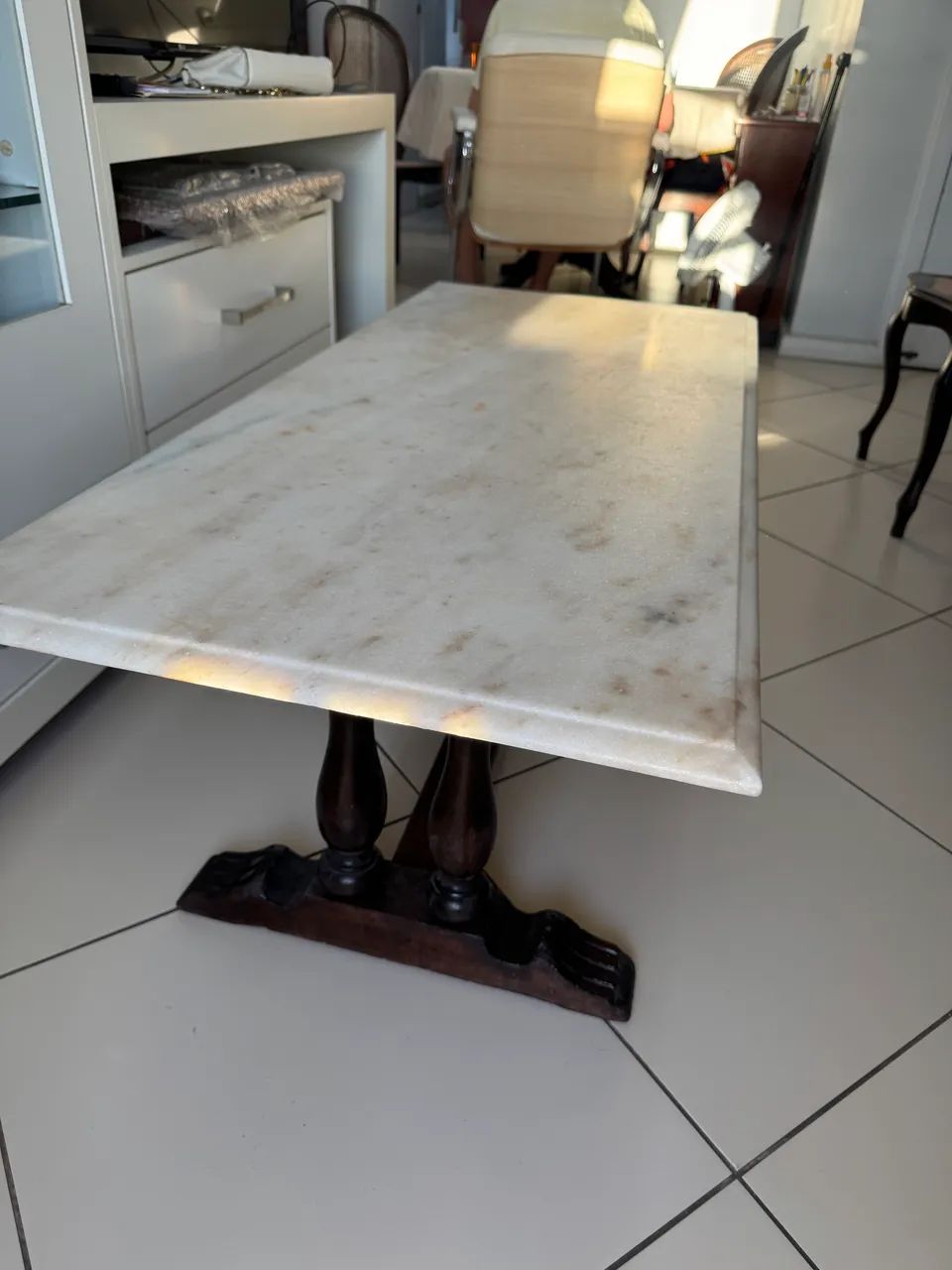 Mesa de centro de mármore de carrara - Foto 3