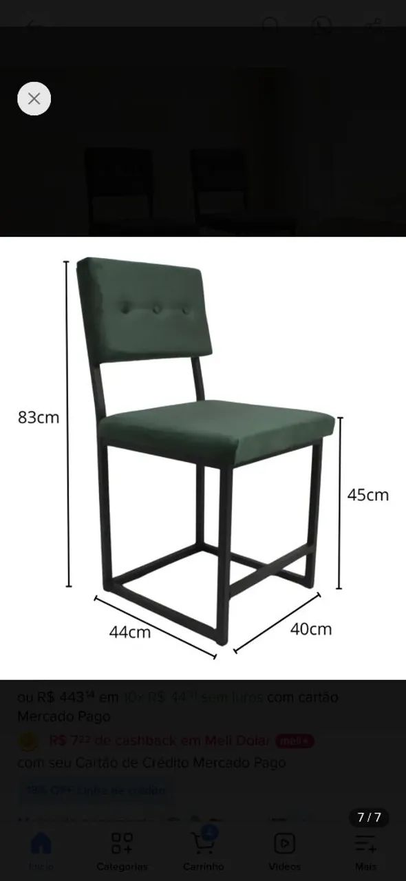 Conjunto Mesa com 4 cadeiras Metalon - Foto 4