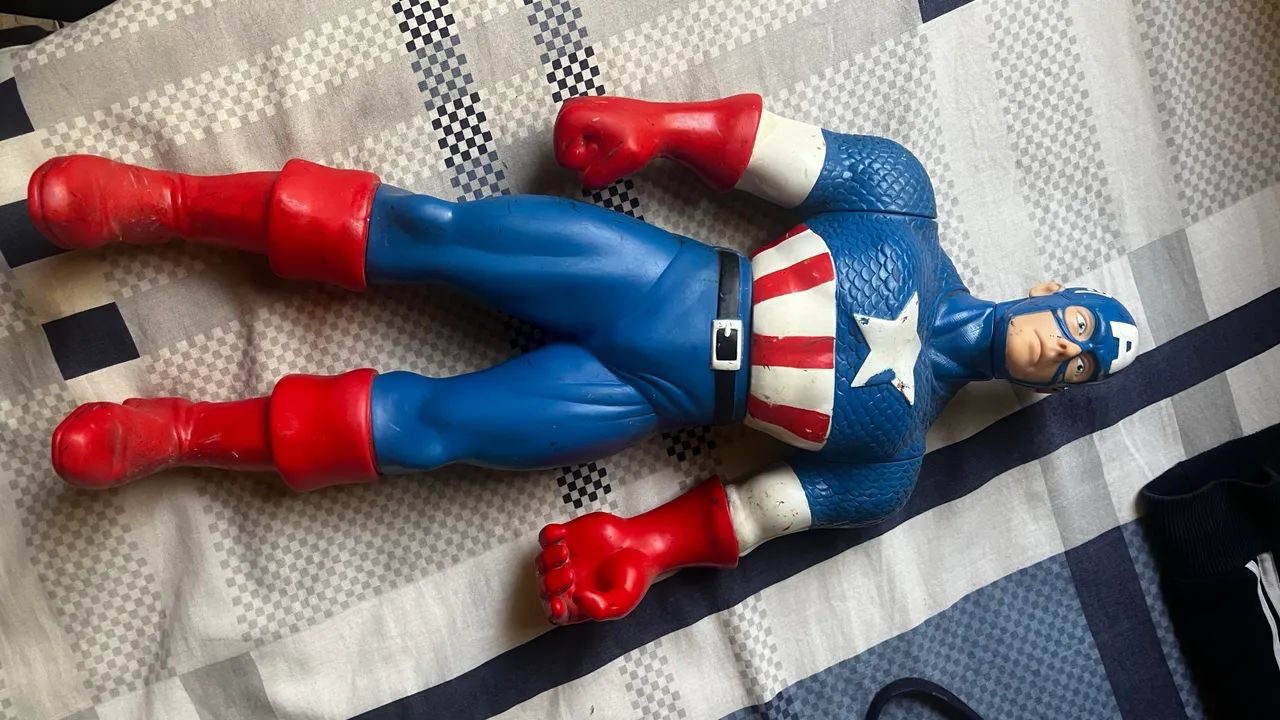BONECO SUPER HERÓI CAPITÃO AMÉRICA  - Foto 2