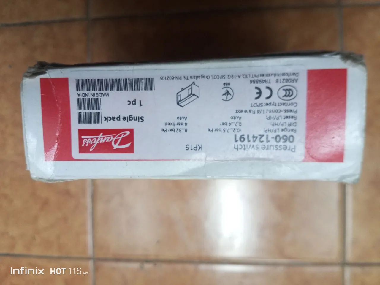 pressostato Danfoss kp15