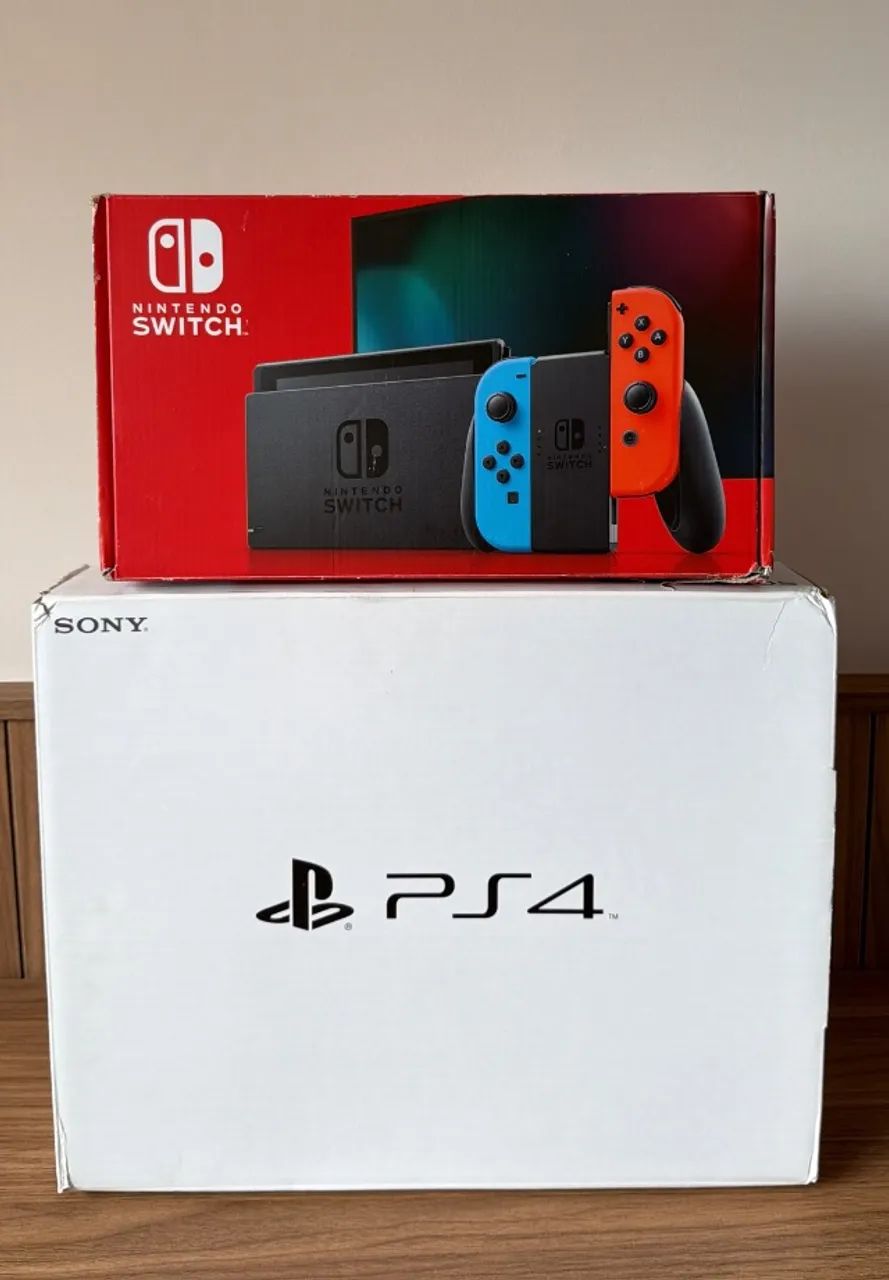 Caixa Vazia PS4 e Nintendo Switch 