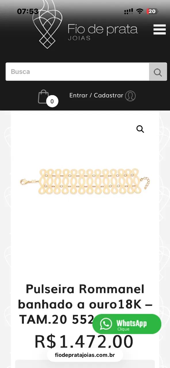 Pulseira Romanel usada pouquíssima vezes. - Foto 2