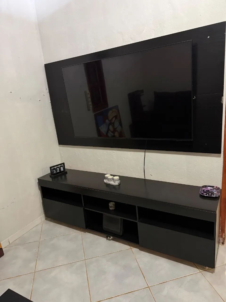 TV 55 polegadas Samsung, cama box casal 