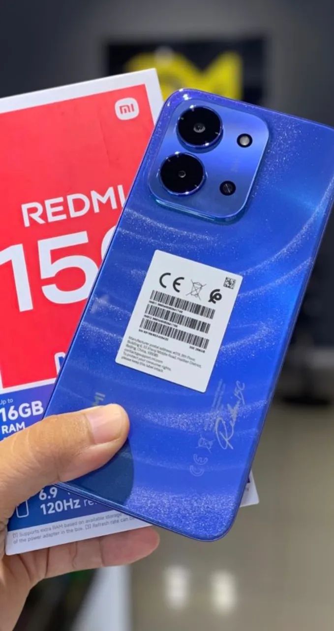 Telefone Azul - Redmi 15C - 256/4 GLOBAL + Entrega Rápida