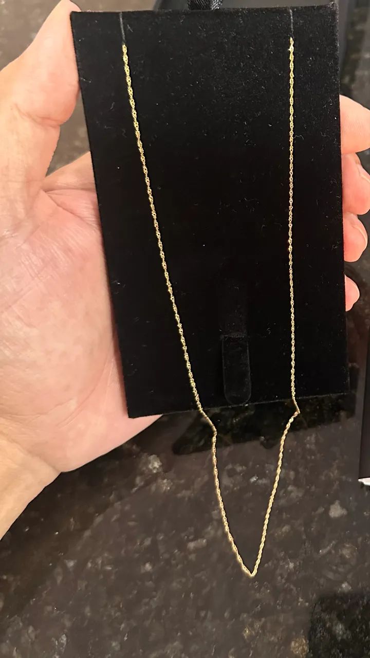 GARGANTILHA EM OURO 18k MACIÇA 45cm  - Foto 3