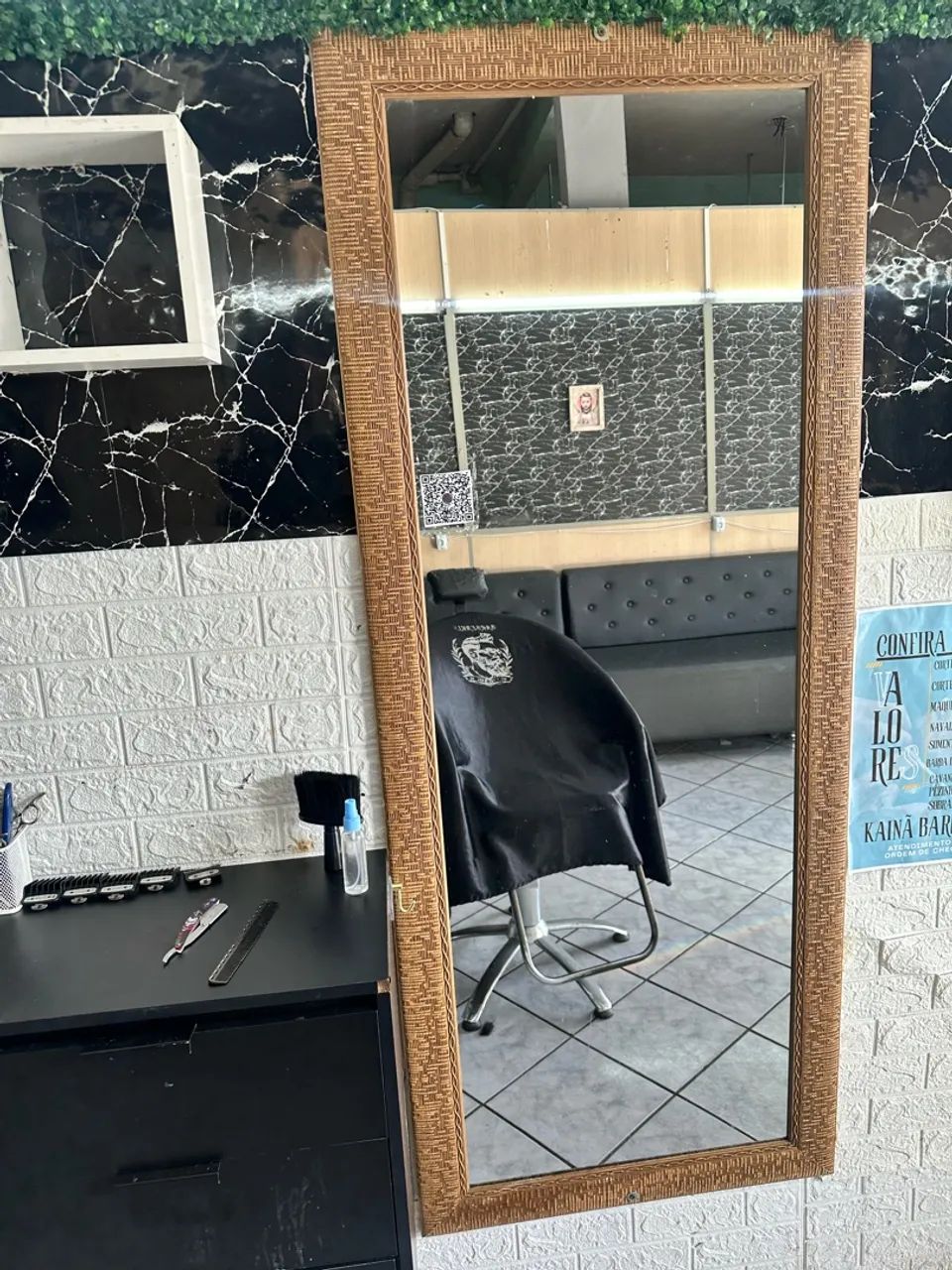 Bancada de barbeiro e espelho  faça sua proposta  - Foto 4