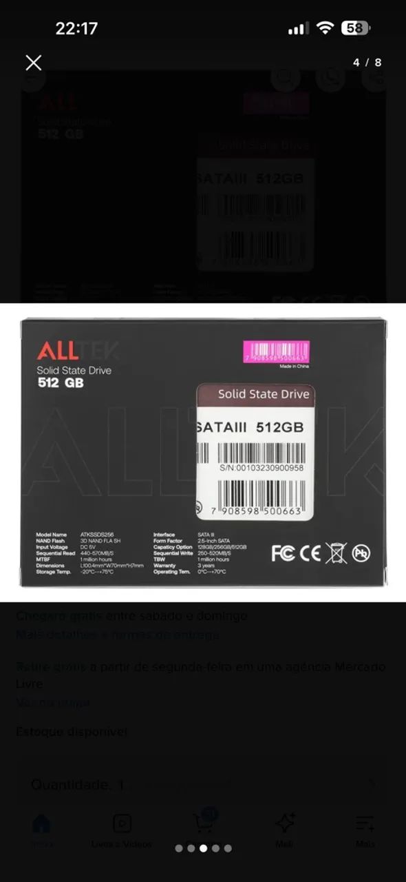 SSD 512gb ALLTEK