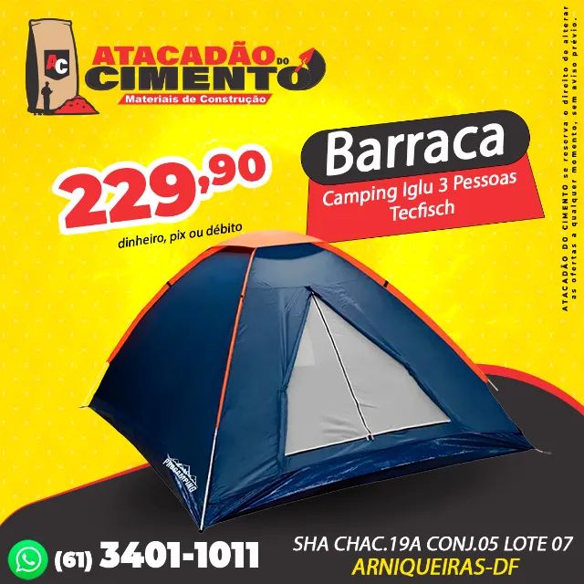Barraca Camping Iglu 3 Pessoas Tecfisch