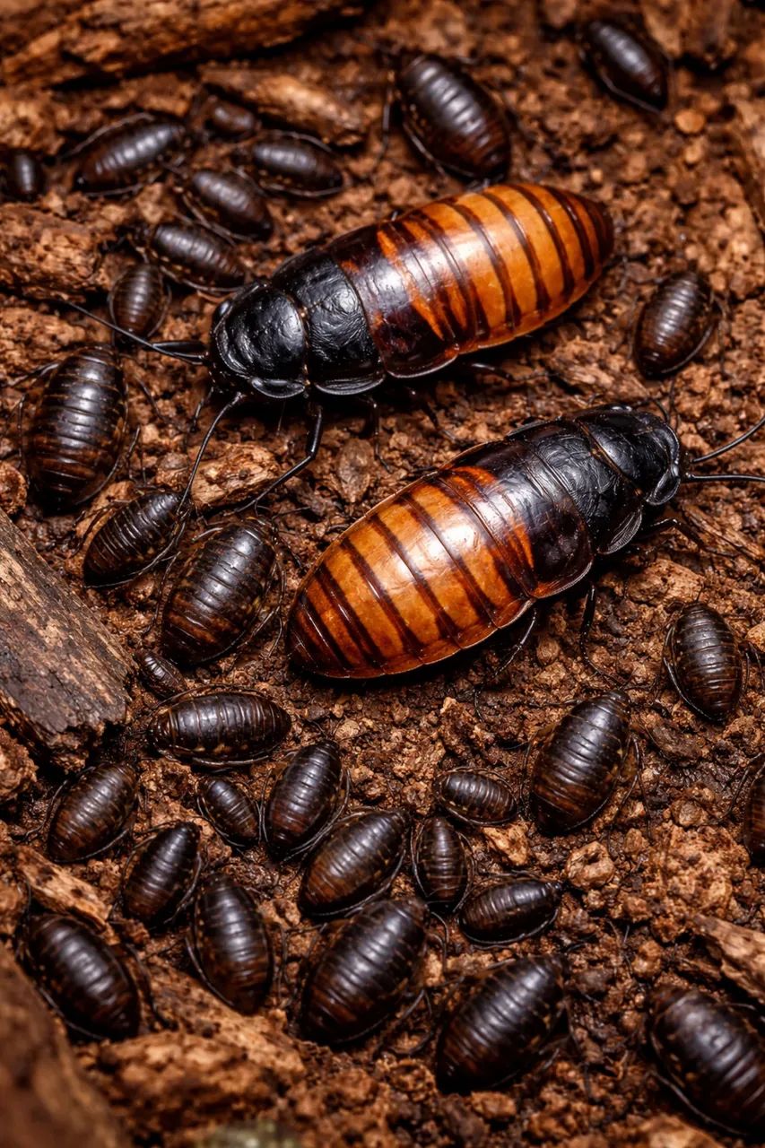 Ninfas de Baratas-De-Madagascar