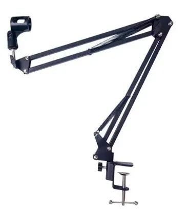 Braço Girafa  Preto para Microfone Mesa 80cm Articulado - Foto 3