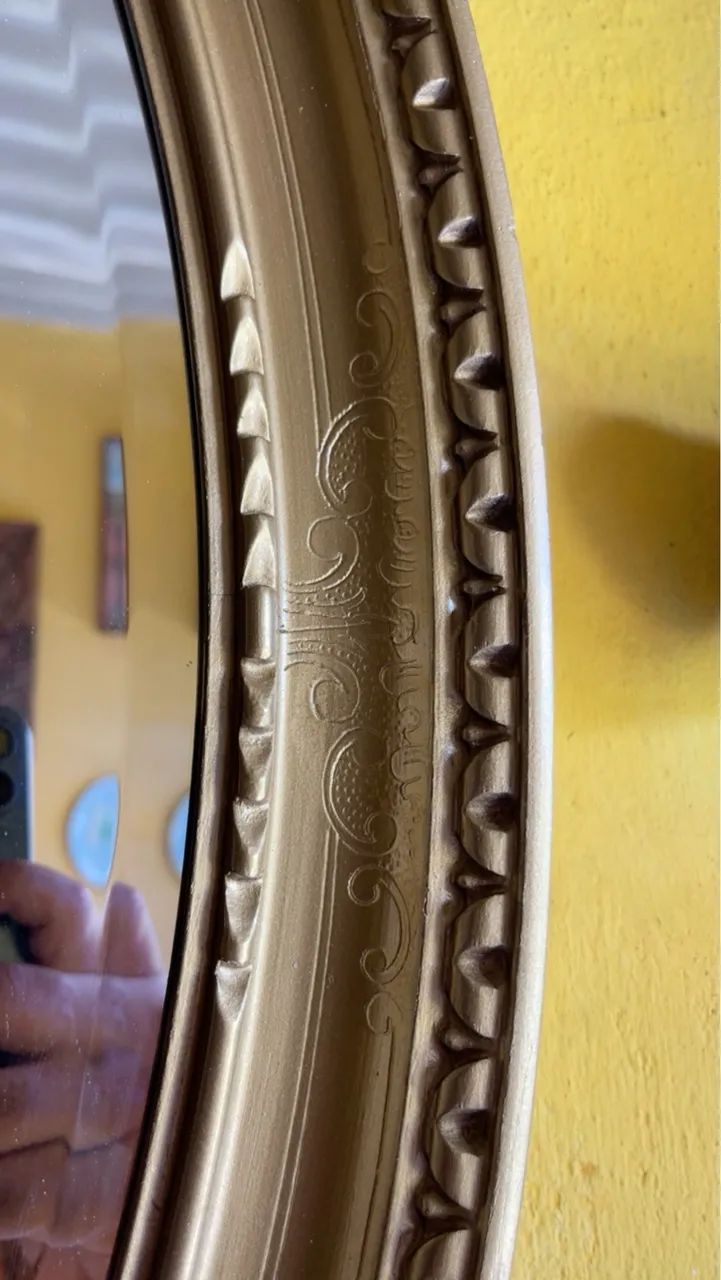 Lindo espelho oval colonial com lindo detalhes - Foto 3