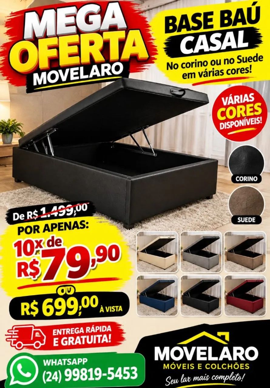 Base baú casal 10 X 79,90