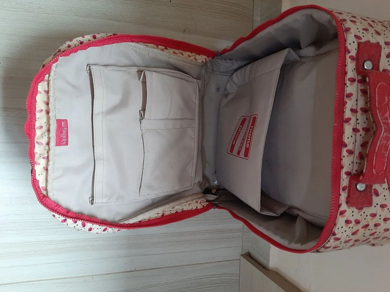 Mala Kipling original com rodinhas, estampada - Foto 5