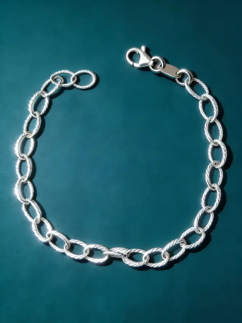Pulseira em prata 925 legítima elos grandes - Foto 2