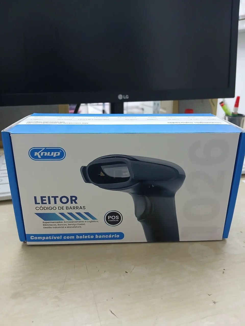 Leitor de Código de barras USB Knup 