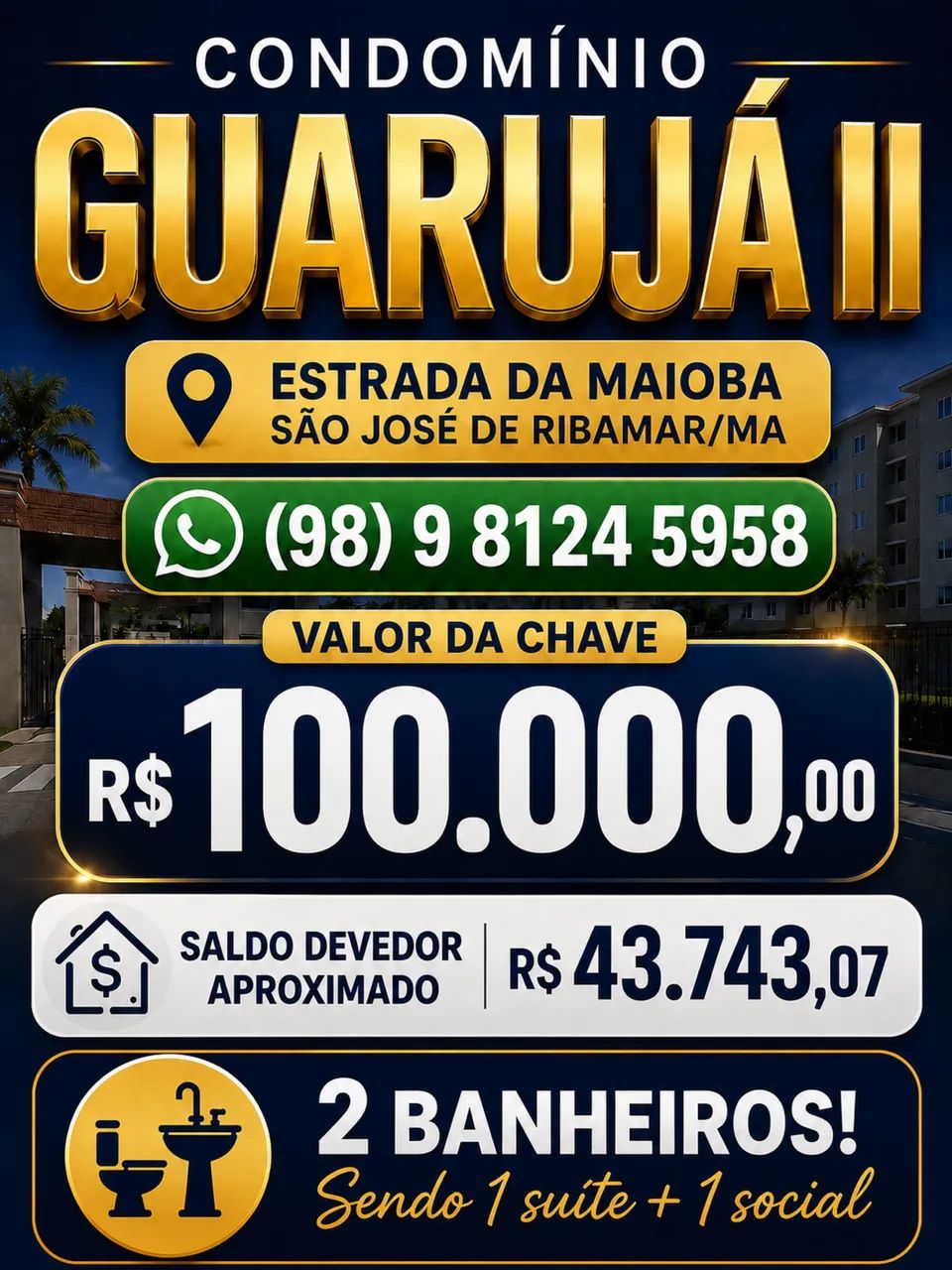 110 mil 80 mil e parcelo os 30 mil 