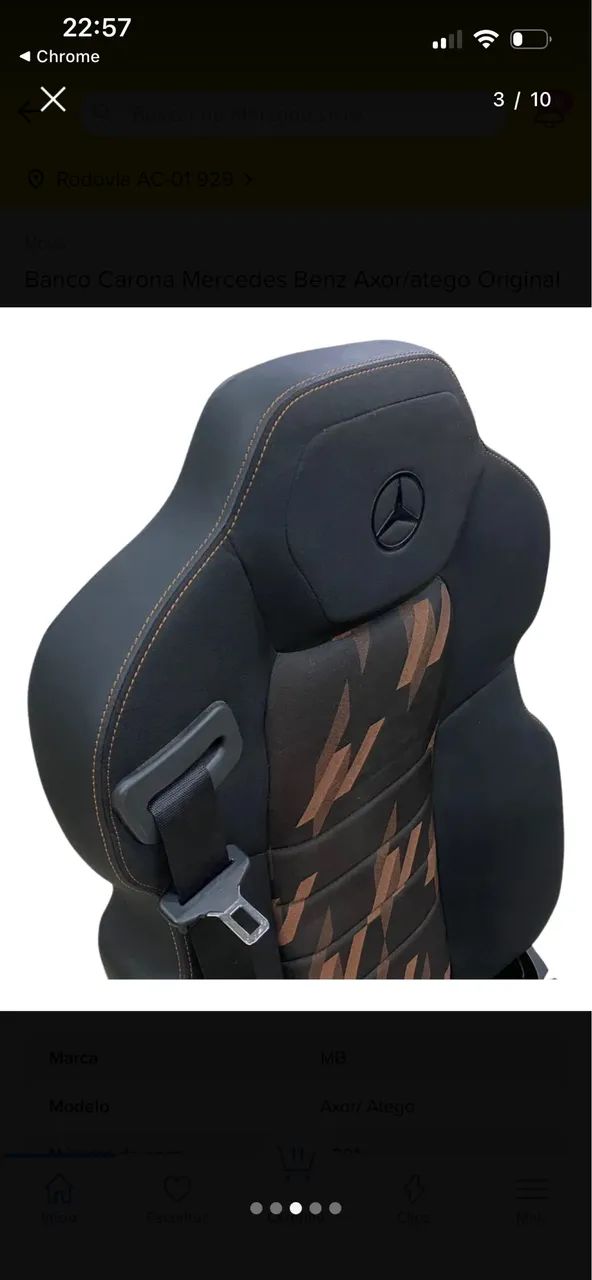 Banco Passageiro Mercedes Atego 1418 1719 2425 Original  - Foto 3