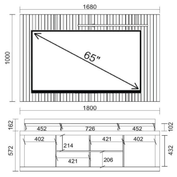 Rack e painel para tv de até 65 polegadas novo na embalagem  - Foto 2