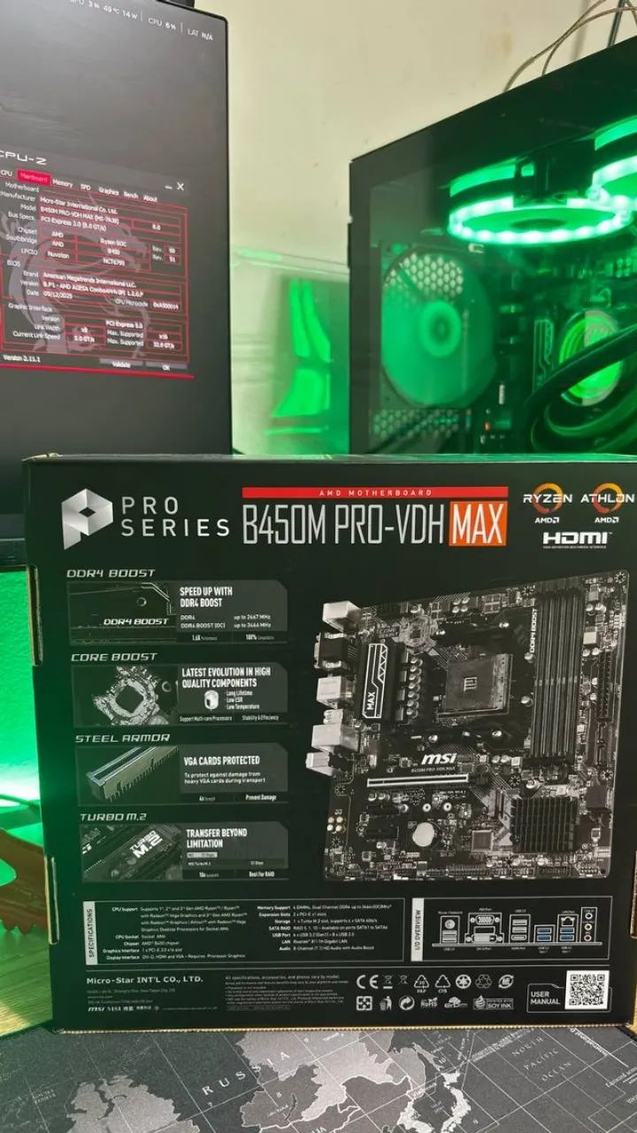 Placa mãe MSI B450M PRO-VDH MAX  - Foto 2