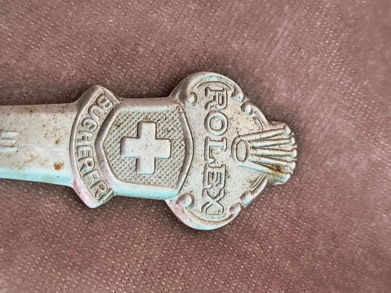 Colher colecionador ROLEX Antigo antiquário vintage rústico cozinha decoração metal casa - Foto 3