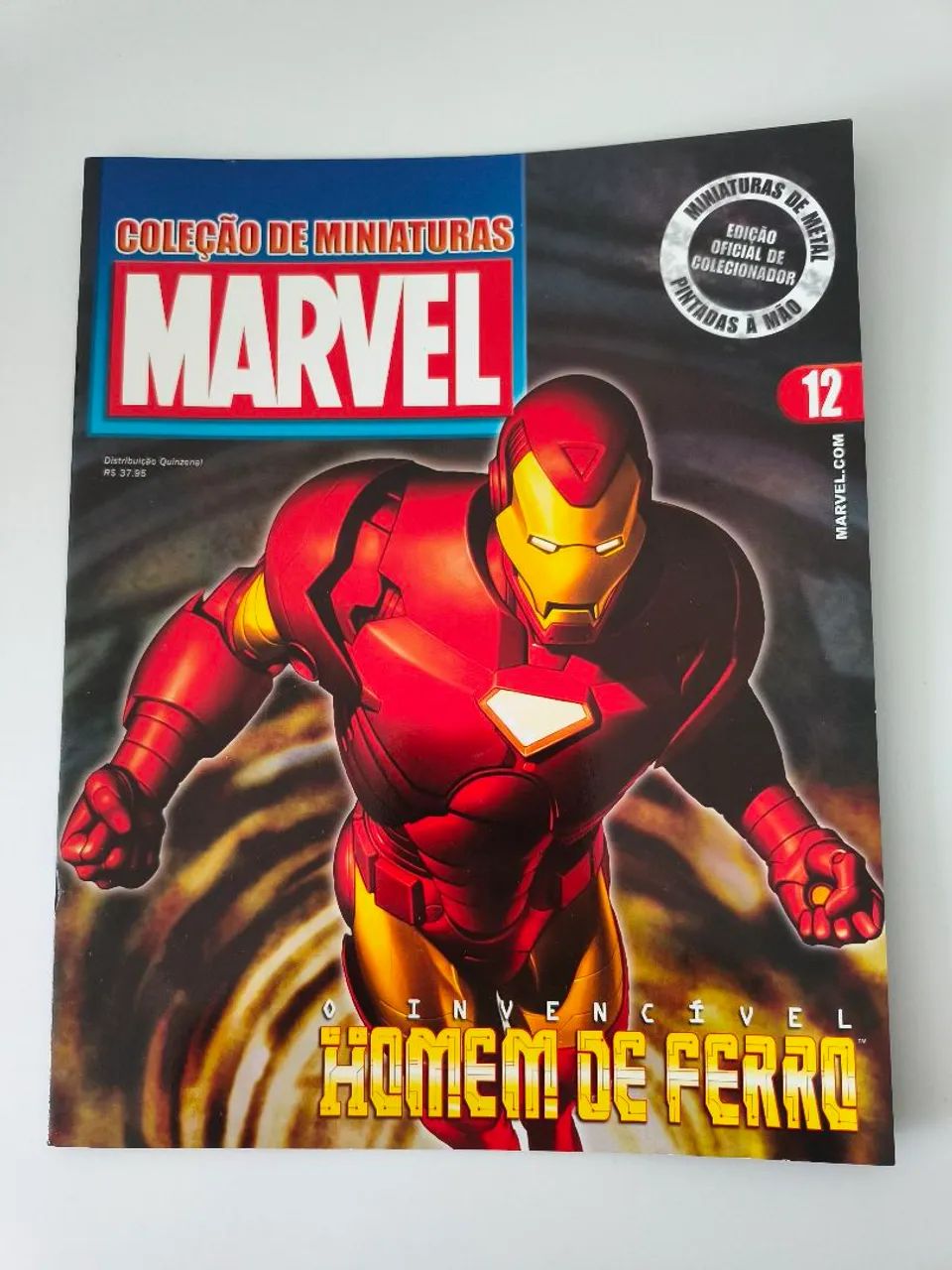 Miniatura Homem de Ferro Eaglemoss Marvel #12 Metal + Caixa + Fascículo - Foto 4