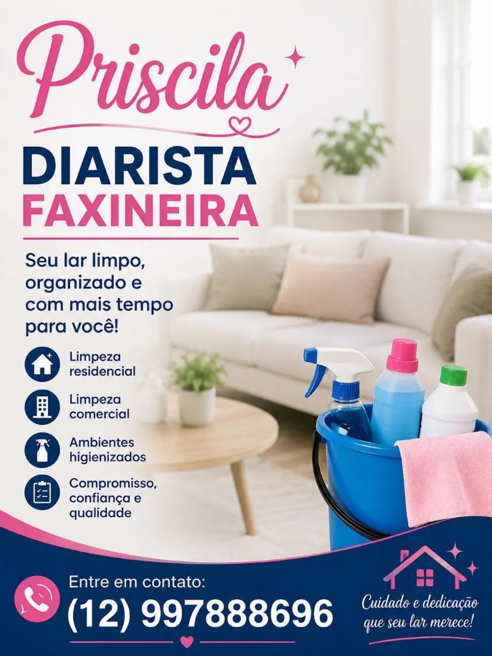 Casa limpa e organização 