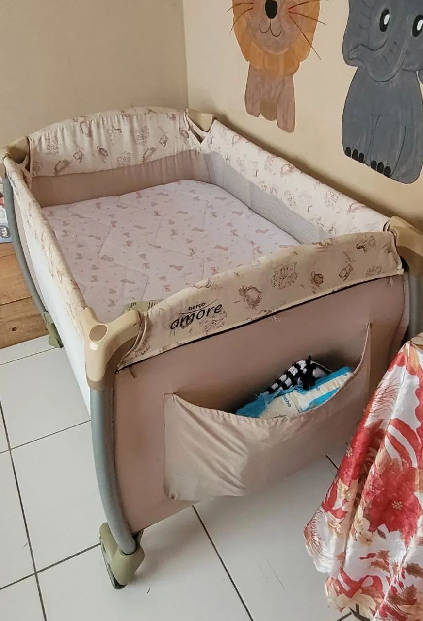 Berço chiqueirinho bebê com colchão  - Foto 3