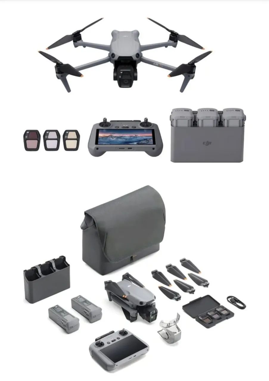 Drone Dji Air 3s combo Rc2 cinza - Foto 2