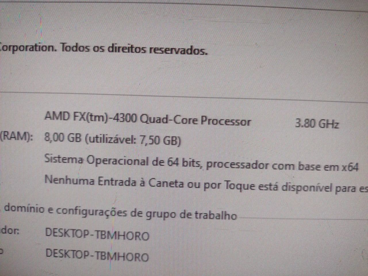 Processador fx 4300 3,80ghz am3 am3+
