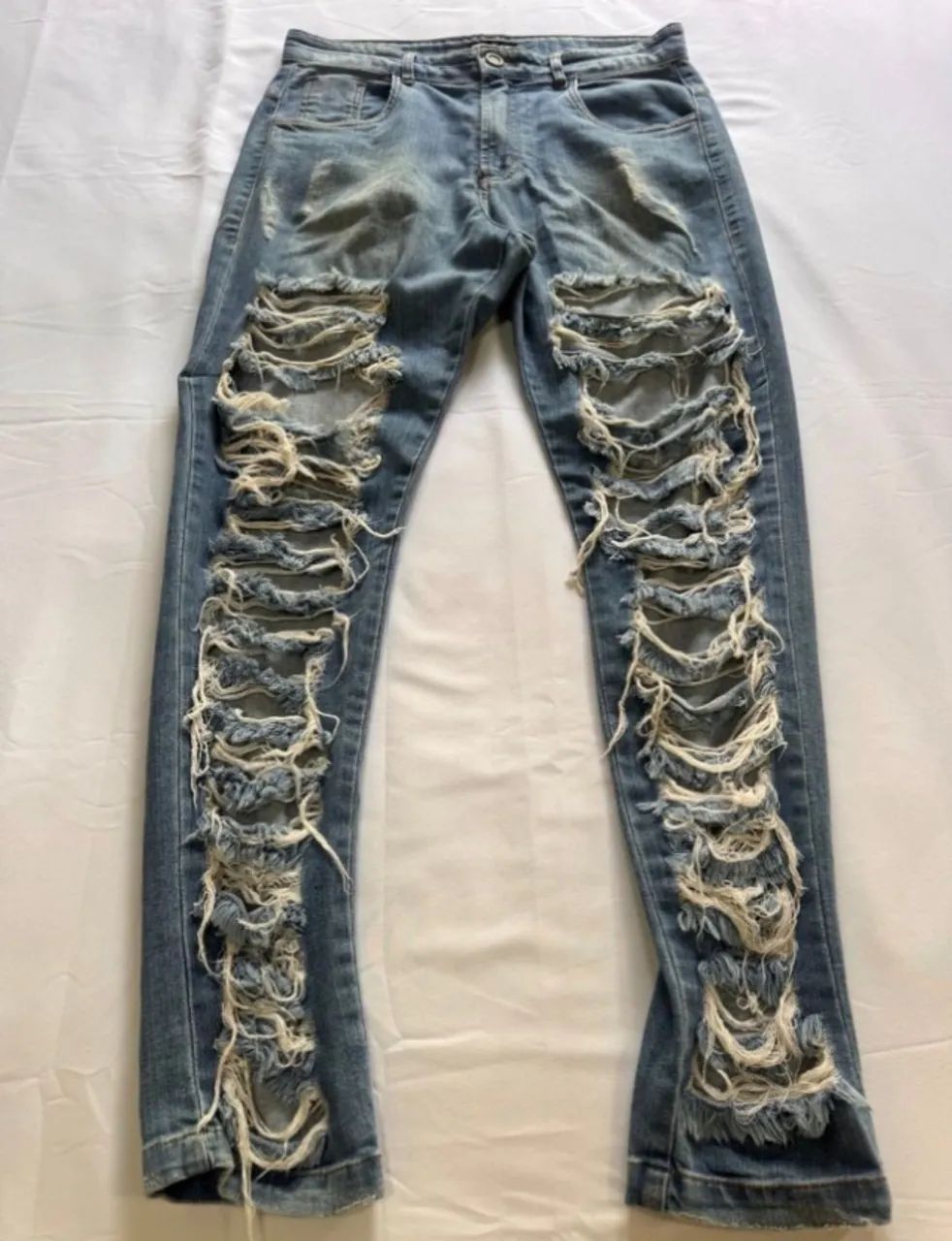 calça jeans destroyed masculina dabliu costa 42