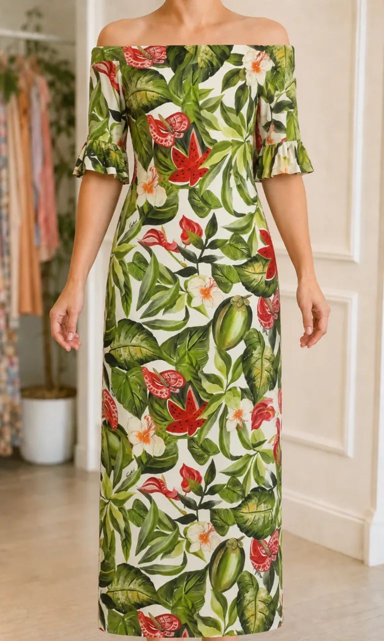 Vestido Longo em malha