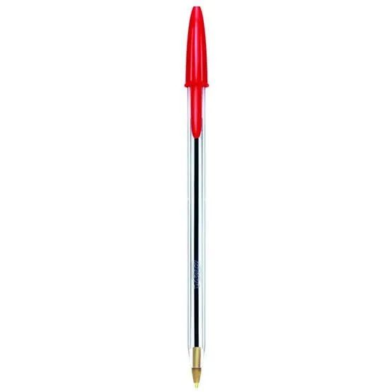 Caixa de caneta Bic Cristal vermelha com 50 unidades. Ponta média 1.0mm. Com Bolsa  - Foto 2
