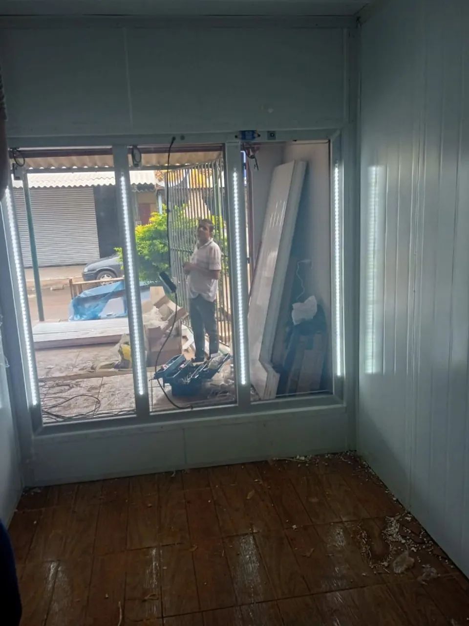 Câmara fria porta de vidro nova
