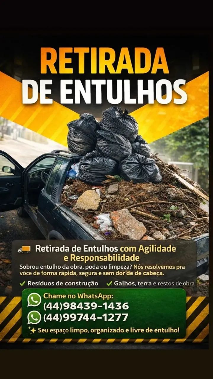 Retirada de entulhos