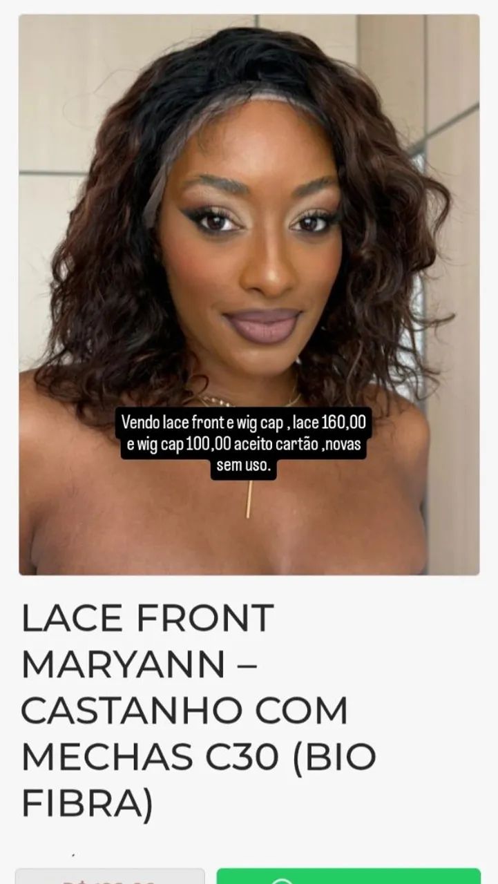 Lace front e wig cap novas bairro ingá betim 